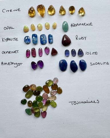 Job,Lot,Assorted,Faceted,Gemstones,Cornish jewellery, zero waste jewellery, zero waste earrings, coastal jewellery, beach jewellery, silver earrings, recycled silver jewellery, molten silver jewellery