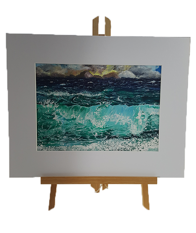 Sea,during,storm,painting, seascape, sea, water, stormy water painting