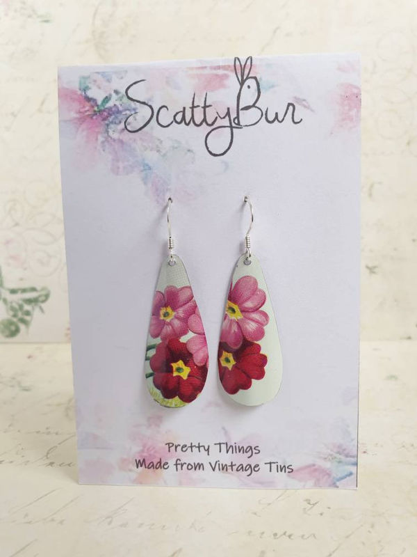 Pink Vintage Tin 1960s Earrings - product image  