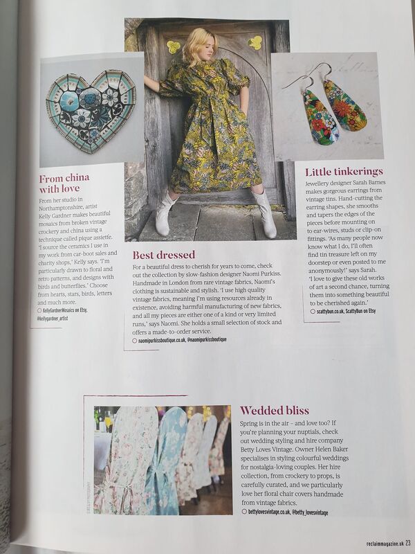 1970s Vintage Tin Teardrop Floral Earrings - as featured in 'Reclaim' magazine!  - product image  