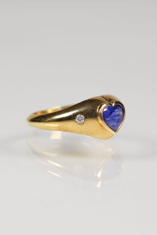 14ct Sapphire & Diamond Heart Ring  - product images  of 