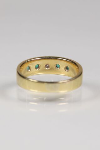 Vintage 18ct Emerald & Diamond Band  - product images  of 