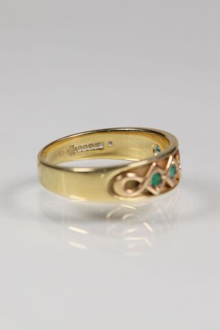 Vintage 18ct Emerald & Diamond Band  - product images  of 