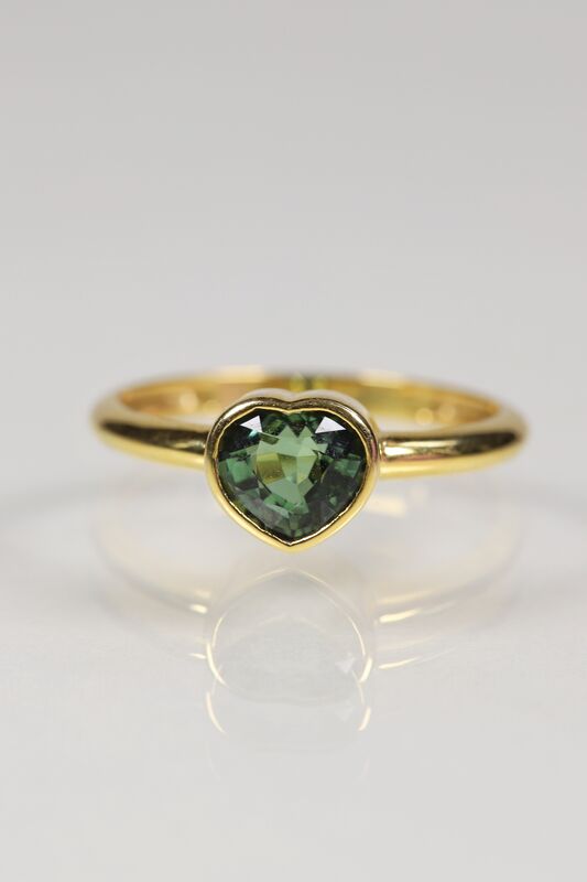 14ct Green Tourmaline Heart Ring  - product images  of 