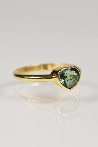 14ct Green Tourmaline Heart Ring  - product images  of 