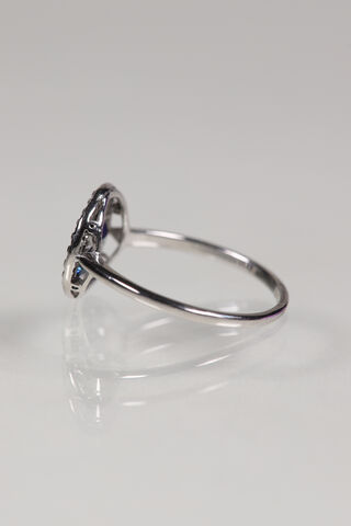 Antique 18ct Sapphire & Diamond Clover Ring  - product images  of 