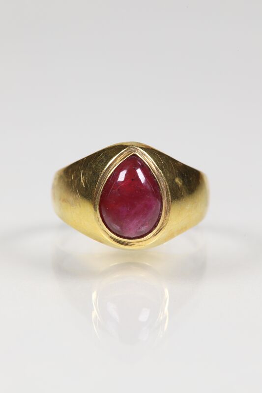 Vintage 22ct Ruby Pear Ring - product images  of 