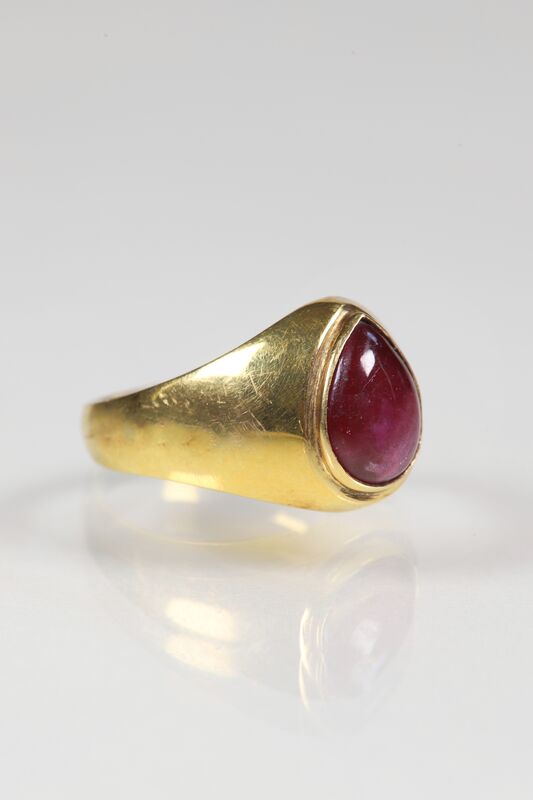 Vintage 22ct Ruby Pear Ring - product images  of 