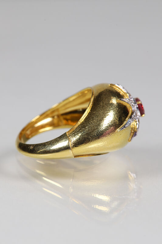14ct Ruby &amp; Diamond Star Bombe Ring - product images  of 