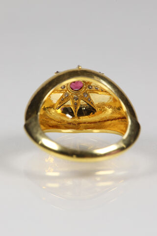 14ct Ruby & Diamond Star Bombe Ring - product images  of 