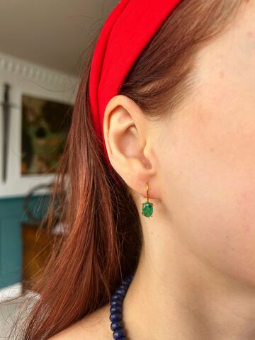 18ct Oval Emerald Earrings  - product images  of 