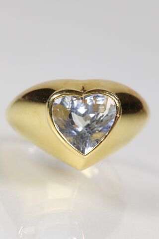 14ct,Aquamarine,Heart,Ring