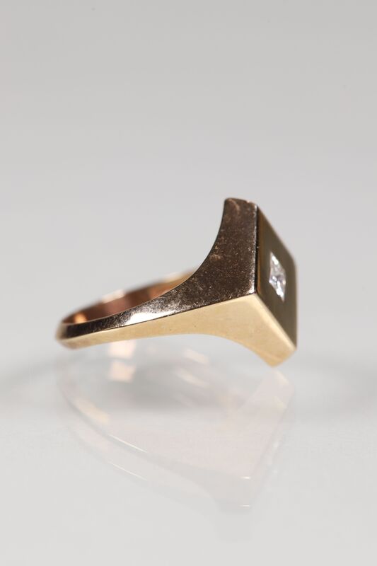 14ct Diamond Kite Signet Ring (Smaller) - product images  of 