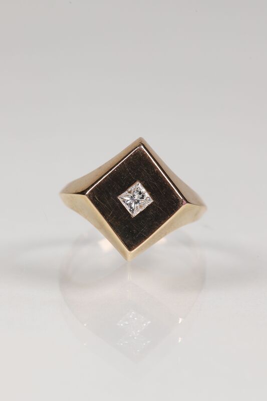 14ct Diamond Kite Signet Ring (Smaller) - product images  of 