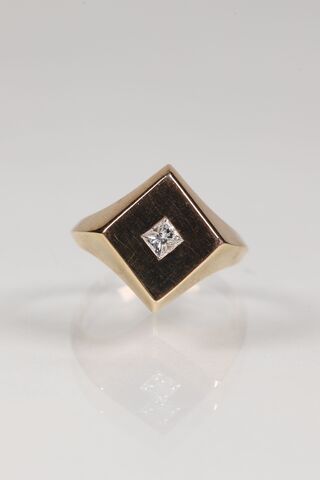 14ct Diamond Kite Signet Ring (Smaller) - product images  of 