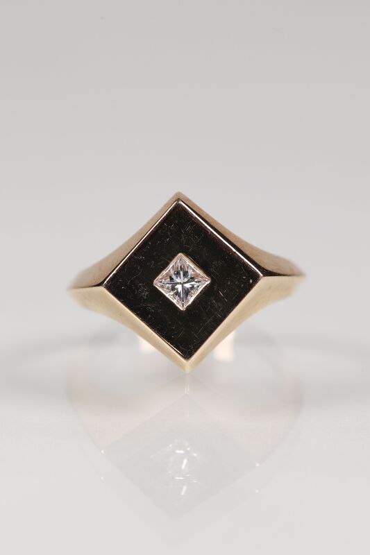 14ct Diamond Kite Signet Ring (Larger) - product images  of 