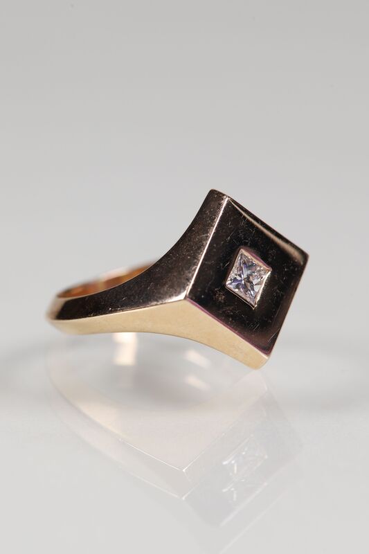 14ct Diamond Kite Signet Ring (Larger) - product images  of 
