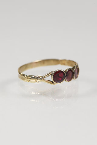 Antique Georgian 15ct Garnet Trilogy Ring - product images  of 