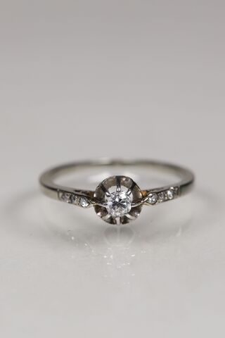Antique,Art,Deco,18ct,Toi,et,Moi,Ring