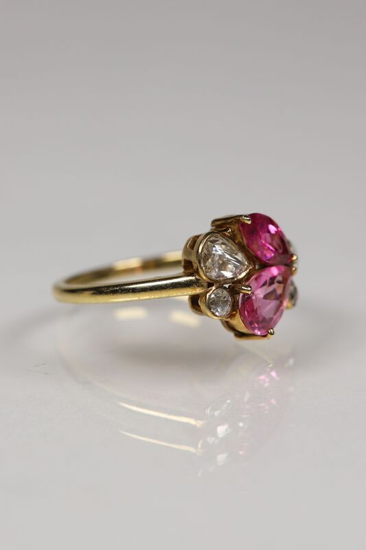 14ct Pink Tourmaline &amp; Rose Cut Diamond Ring  - product images  of 