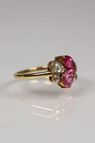 14ct Pink Tourmaline & Rose Cut Diamond Ring  - product images  of 