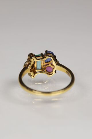 14ct Multigem & Rose Cut Diamond Ring  - product images  of 