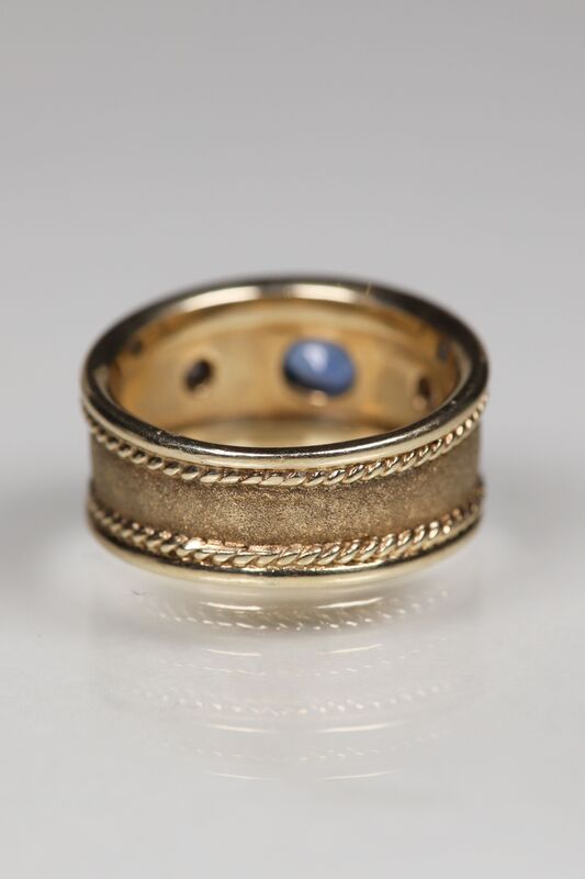9ct Sapphire &amp; Diamond Byzantine Ring  - product images  of 