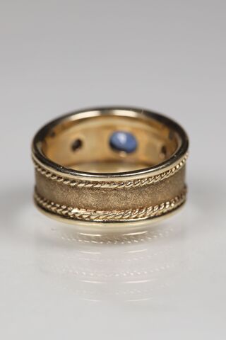 9ct Sapphire & Diamond Byzantine Ring  - product images  of 