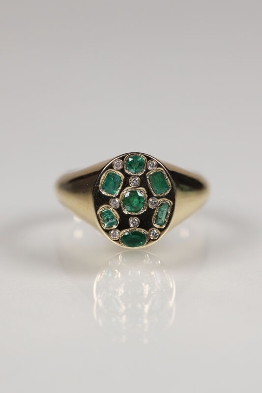14ct Gemstone &amp; Diamond Scatter Signets  - product images  of 