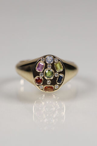 14ct Gemstone & Diamond Scatter Signets  - product images  of 
