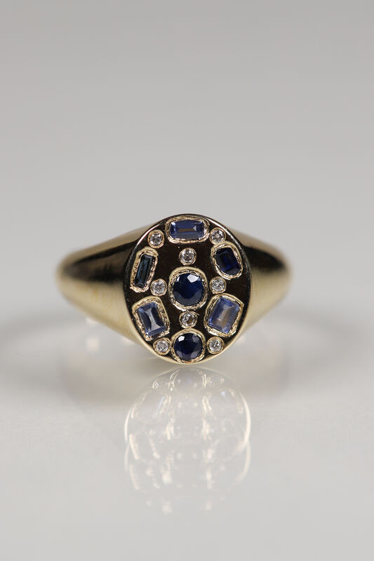 14ct Gemstone &amp; Diamond Scatter Signets  - product images  of 