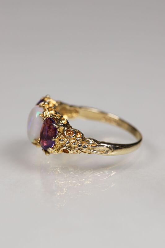 Vintage 9ct Amethyst &amp; Opal Ring - product images  of 