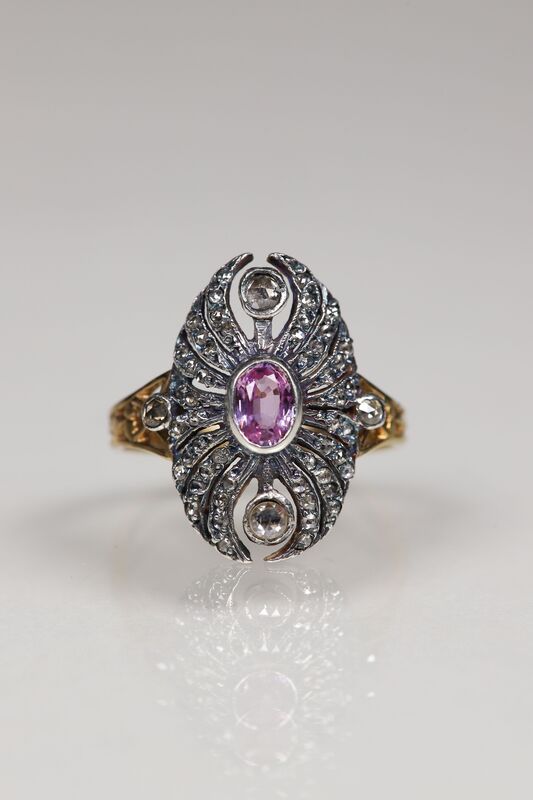 14ct Pink Sapphire &amp; Diamond Wings Ring  - product images  of 