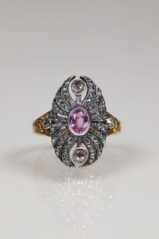 14ct Pink Sapphire & Diamond Wings Ring  - product images  of 