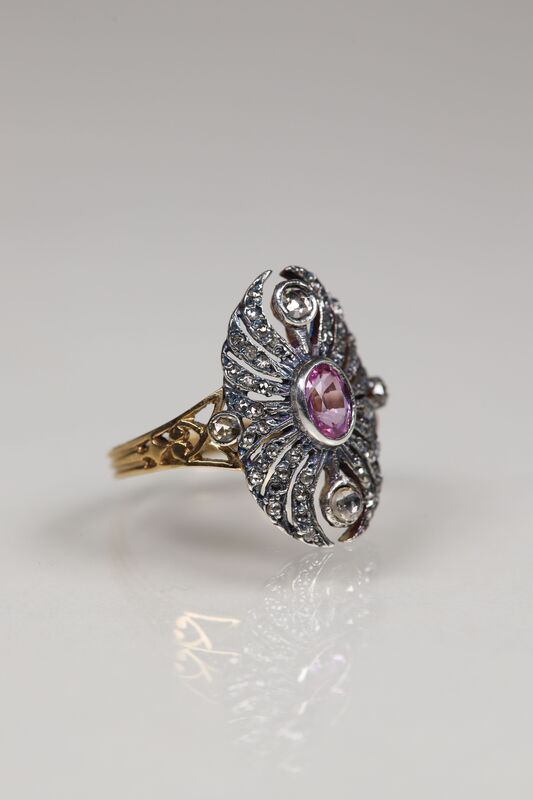 14ct Pink Sapphire &amp; Diamond Wings Ring  - product images  of 