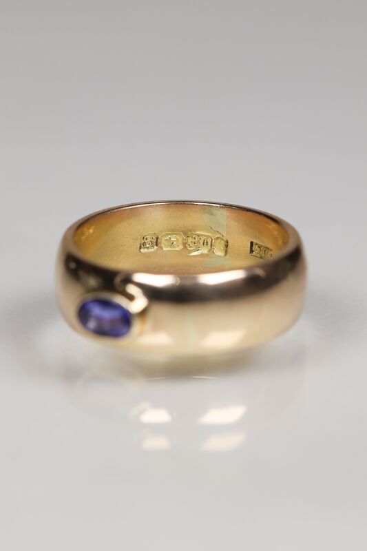 18ct Bezel Set Tanzanite Band Ring - product images  of 