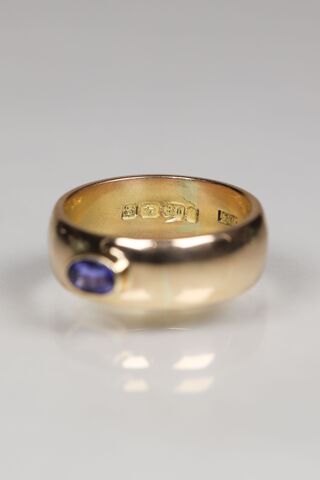 18ct Bezel Set Tanzanite Band Ring - product images  of 