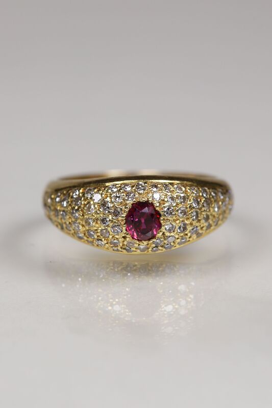 Vintage 18ct Ruby &amp; Diamond Ring - product images  of 