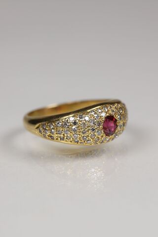 Vintage 18ct Ruby & Diamond Ring - product images  of 
