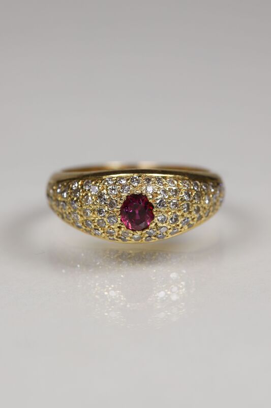Vintage 18ct Ruby &amp; Diamond Ring - product images  of 