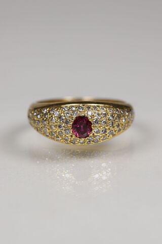 Vintage 18ct Ruby & Diamond Ring - product images  of 
