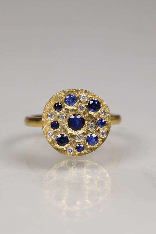 14ct Sapphire &amp; Diamond Scatter Ring  - product images  of 