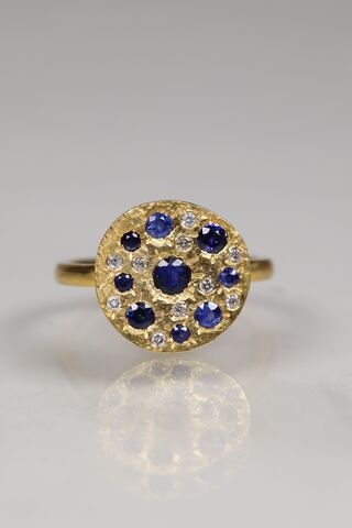 14ct Sapphire & Diamond Scatter Ring  - product images  of 