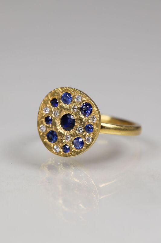 14ct Sapphire &amp; Diamond Scatter Ring  - product images  of 