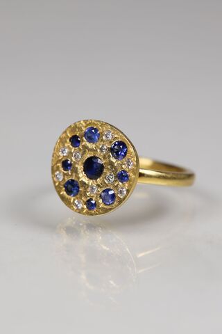 14ct Sapphire & Diamond Scatter Ring  - product images  of 