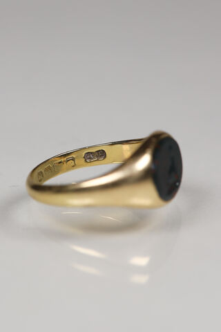 Victorian 18ct Bloodstone Greyhound Ring  - product images  of 
