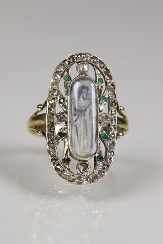 Antique,18ct,Victorian,Portrait,Ring