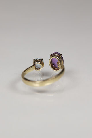 Vintage 9ct Amethyst & Blue Topaz Ring  - product images  of 