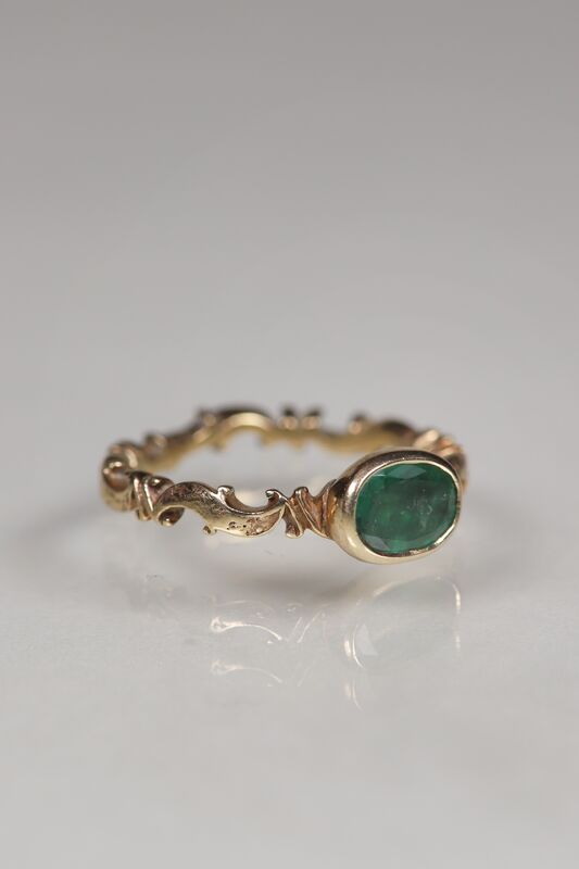 Georgian Inspired 9ct Emerald Ring  - product images  of 