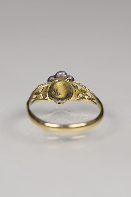 Georgian 18ct Ruby &amp; Rose Cut Diamond Ring - product images  of 